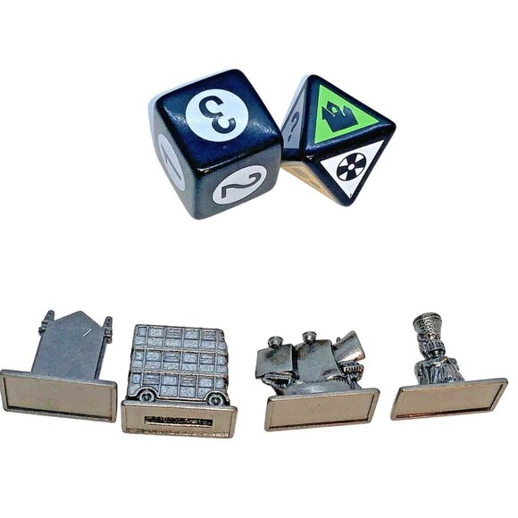 Harry Potter Scene It Goblet Bus Ship   Replacement Dice & PEWTER Moving Pieces - Picture 3 of 6